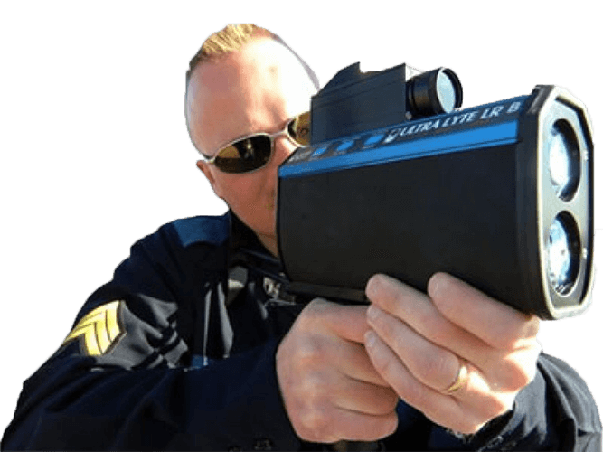 Police with Radar Gun